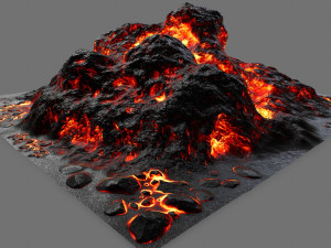 lava rock 3D 模型