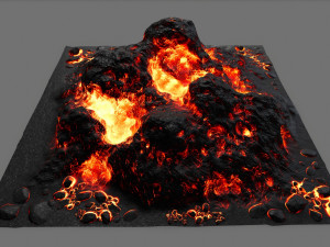 lava rock 3D 模型