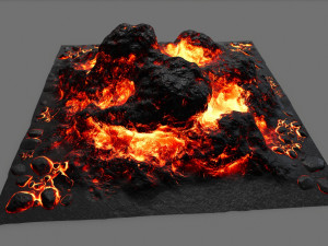 lava rock 3D 模型