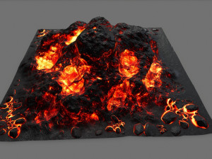 lava rock 3D 模型