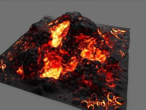 lava rock 3D 模型