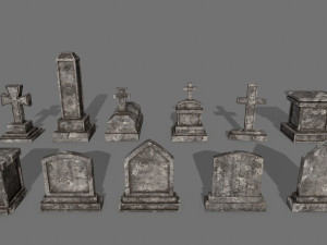 tombstone set 3D Model