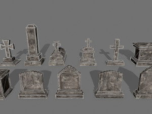 tombstone set 3D 模型