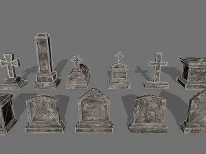 tombstone set 3D Model