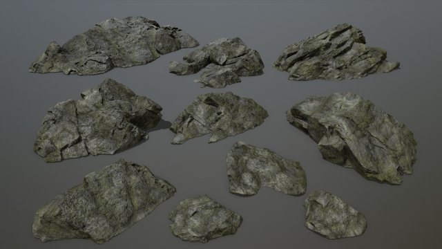 rocks 3D Model .c4d .max .obj .3ds .fbx .stl .blend 