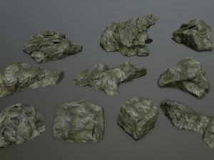 zestaw skał klifowych Model 3D