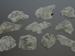 cliff rock set Model 3D