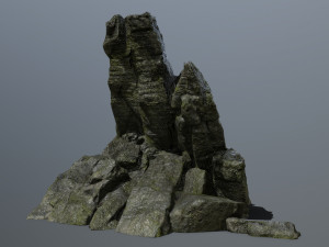 cliff rock set 3D Model