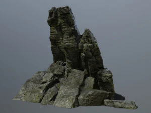cliff rock set 3D Model