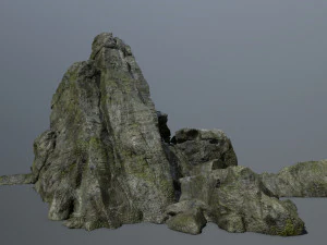 cliff rock set 3D Model