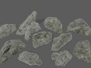 cliff rock set 3D Model