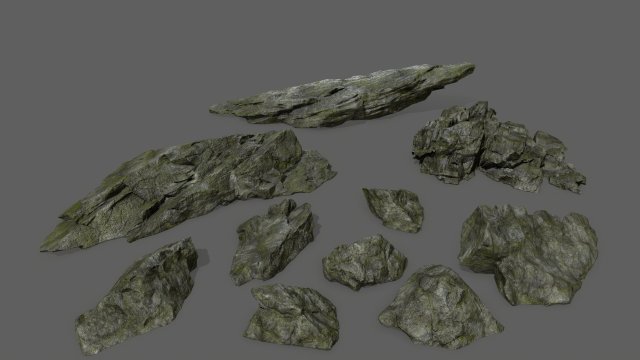 cliff rock 3D 模型 .c4d .max .obj .3ds .fbx .stl .blend 