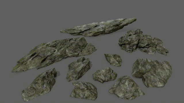 cliff rock 3D Model .c4d .max .obj .3ds .fbx .stl .blend 