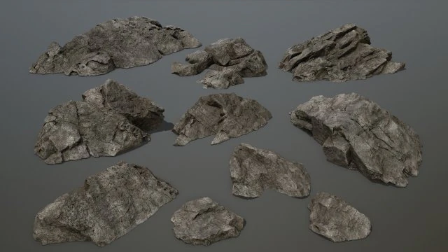 rocks 3D Model .c4d .max .obj .3ds .fbx .stl .blend 