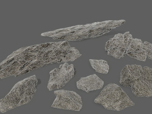 rocks set Modello 3D