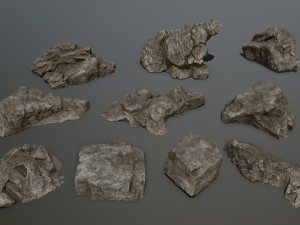 rock set 3D 모델