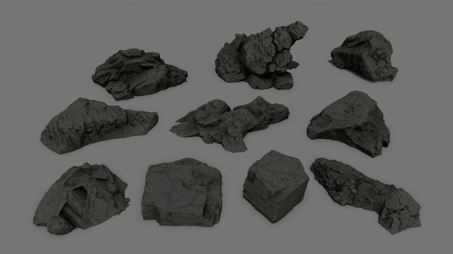 rocks 3D Модель .c4d .max .obj .3ds .fbx .stl .blend 