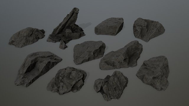 rocks 3D Модель .c4d .max .obj .3ds .fbx .stl .blend 