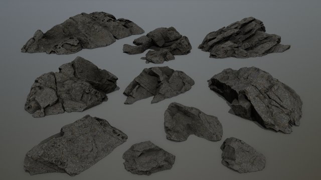 rocks 3D Model .c4d .max .obj .3ds .fbx .stl .blend 