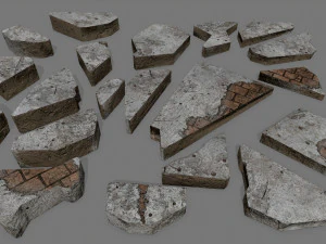 incastonato di pietre Modello 3D