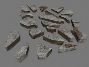 incastonato di pietre Modello 3D