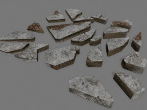 stone set Model 3D