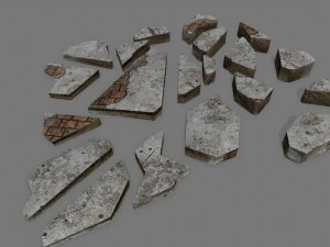 incastonato di pietre Modello 3D