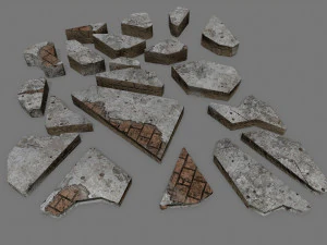 incastonato di pietre Modello 3D