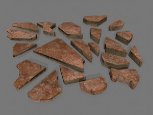 stone set 3D मॉडल