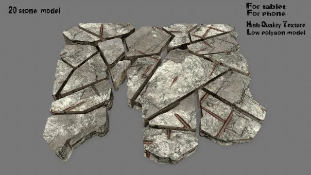 rocks 3D Model .c4d .max .obj .3ds .fbx .stl .blend 