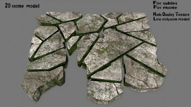 rocks 3D Model .c4d .max .obj .3ds .fbx .stl .blend