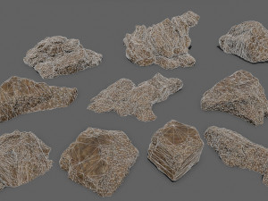 desert rock set 1 3D 모델