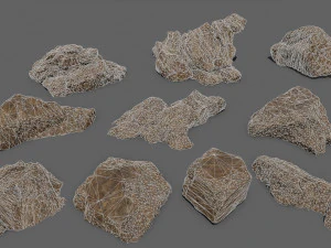 desert rock set 1 3D Model