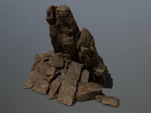 desert rock set 2 3D-Modell