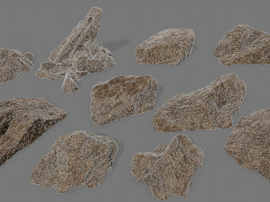 desert rock set 2 3D-Modell