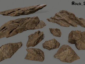 rochas do deserto Modelo 3D