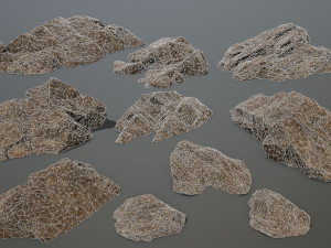 desert rock set 4 Model 3D