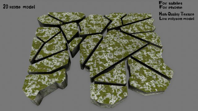 stone set Modèle 3D .c4d .max .obj .3ds .fbx .stl .blend 