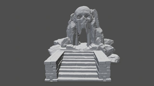 skull cave 3D Print Model .c4d .max .obj .3ds .fbx .stl .blend 