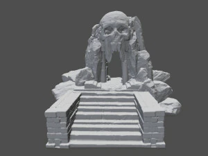 skull cave 3D Print Model