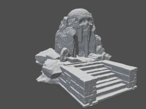 skull cave 3D Print Model