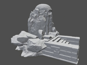 skull cave 3D Print Model