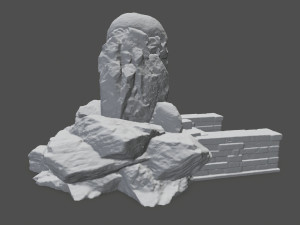 skull cave 3D Print Model