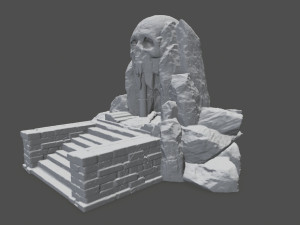 skull cave 3D Print Model