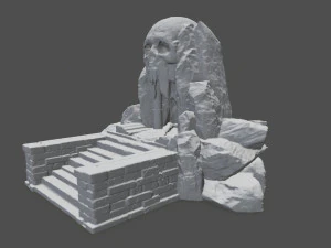 skull cave 3D Print Model