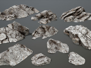 rock set 4 3D Model