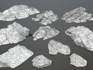 rock set 4 3D Model