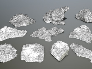 rock set 3D Модель