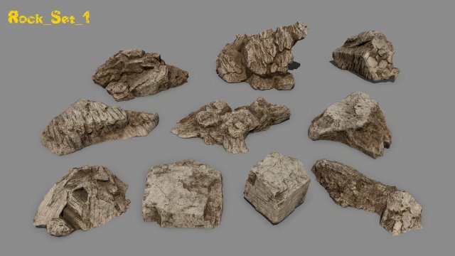desert rock Modello 3D .c4d .max .obj .3ds .fbx .stl .blend 