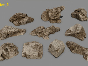 desert rock 3D मॉडल